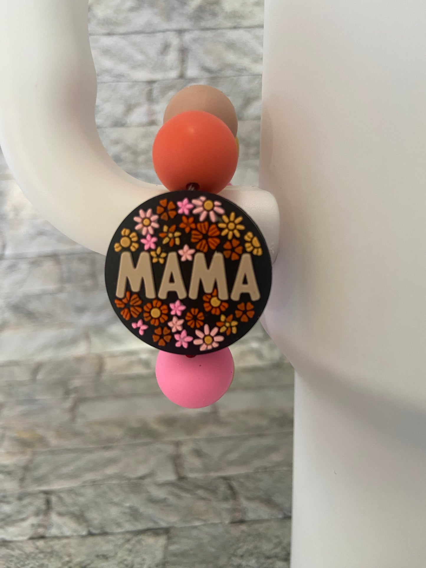 Round Floral Mama Cup Charm