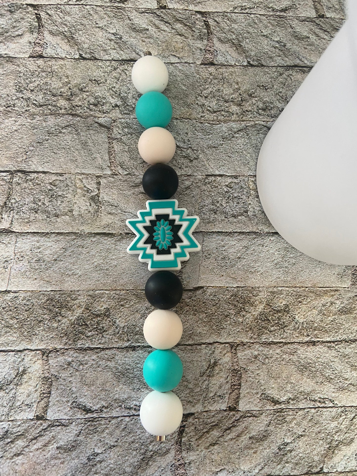 Turquoise Aztec Cup Charm