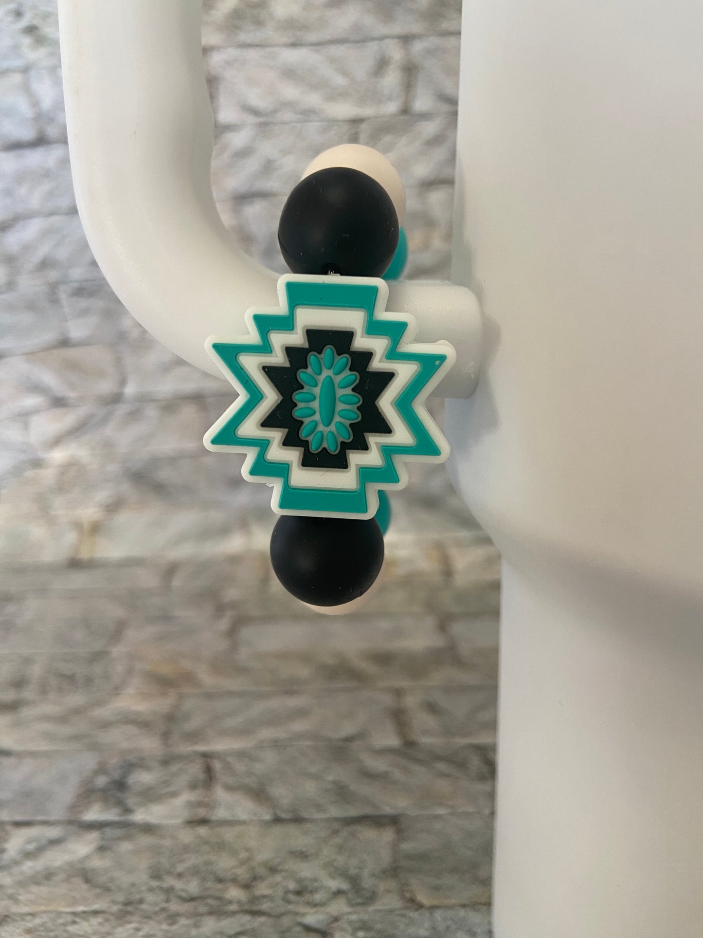 Turquoise Aztec Cup Charm