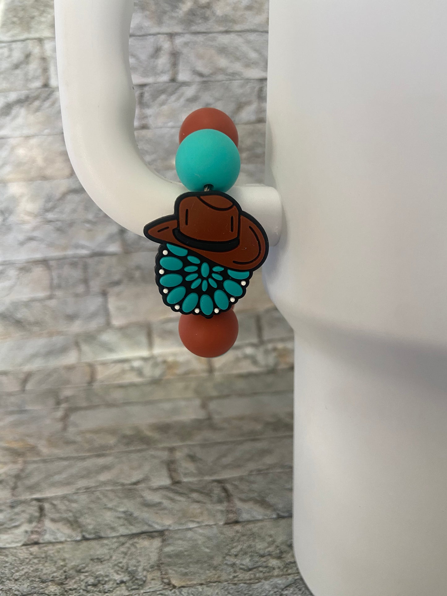 Turquoise Jewel with Hat Cup Charm