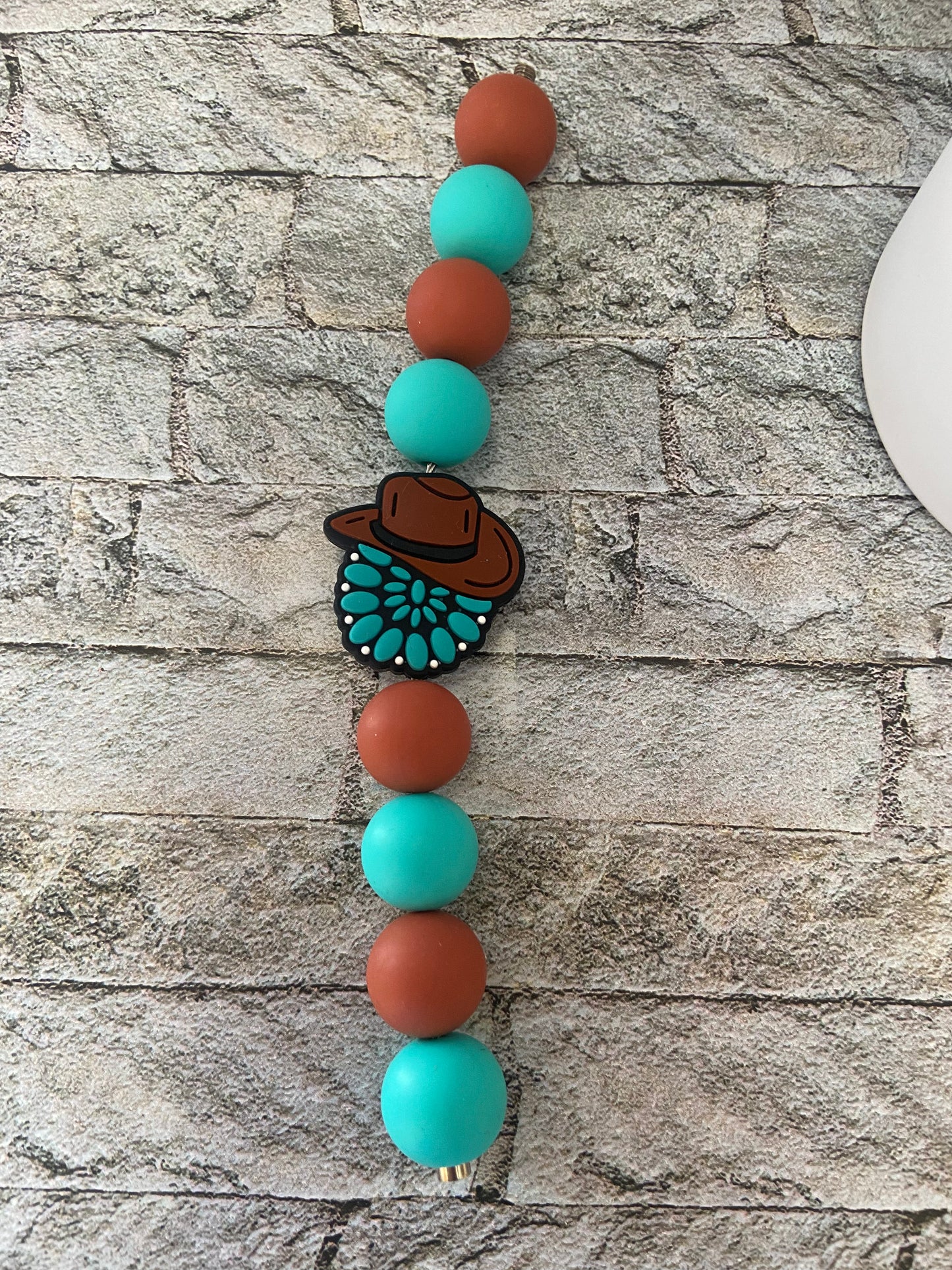 Turquoise Jewel with Hat Cup Charm